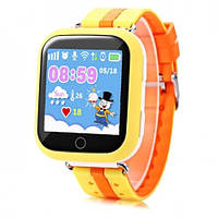 Розумний дитячий годинник з GPS-трекером Smart Baby Watch Q100S/Q750 Чорний (GPS+LBS+WIFI) Жовтий