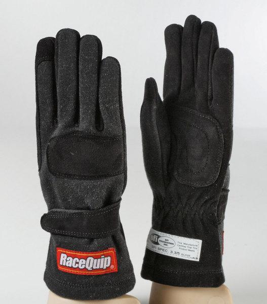 Перегонові рукавички дитячі RaceQuip 2-LYR SFI-5 Large Kid чорні