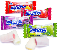 Японские вкуснейшие жевательные конфеты Hi-Chew, вкусы: Клубника, Манго, Зеленое яблоко, Виноград (1 шт.)