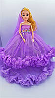 Лялька Барбі у фіолетовому платті