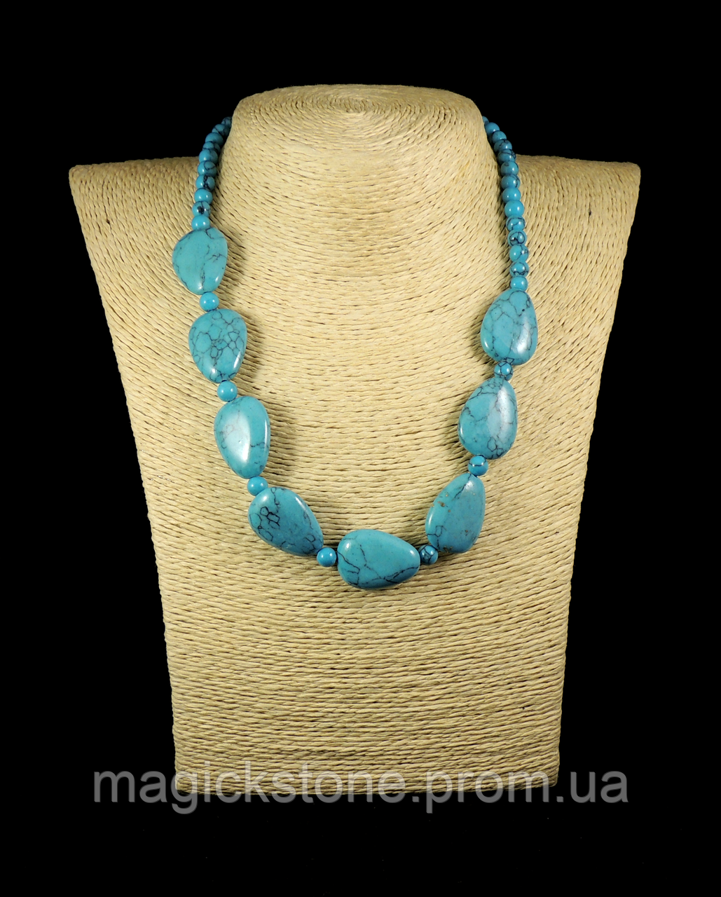 Купить Бусы из бирюзы "Форма "капля, цена 105 ₴ — Prom.ua (ID#815862792)