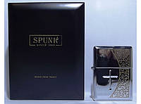 Подарочная зажигалка "Spunk" в деревянной упаковке. Пламя: турбо