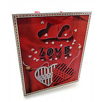 Пакет подарочный картонный "Love" 18х23х8см (32203)