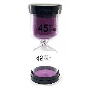 Годинник пісочний 45 хв фіолетовий пісок 13х5,5х5,5см (32238A)