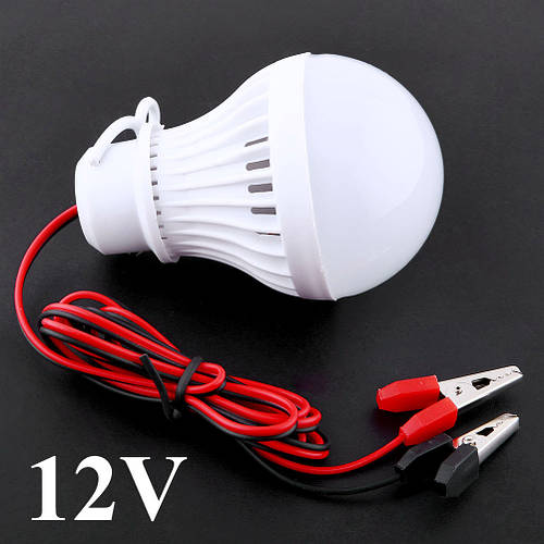 Светодиодная лампа 12 Вольт 5 Вт с «крокодилами» (ID#815899722), цена ...