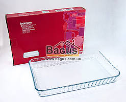 Блюдо для випікання 40х27х5 см 3,8 л жароміцне прямокутне Borcam 59204