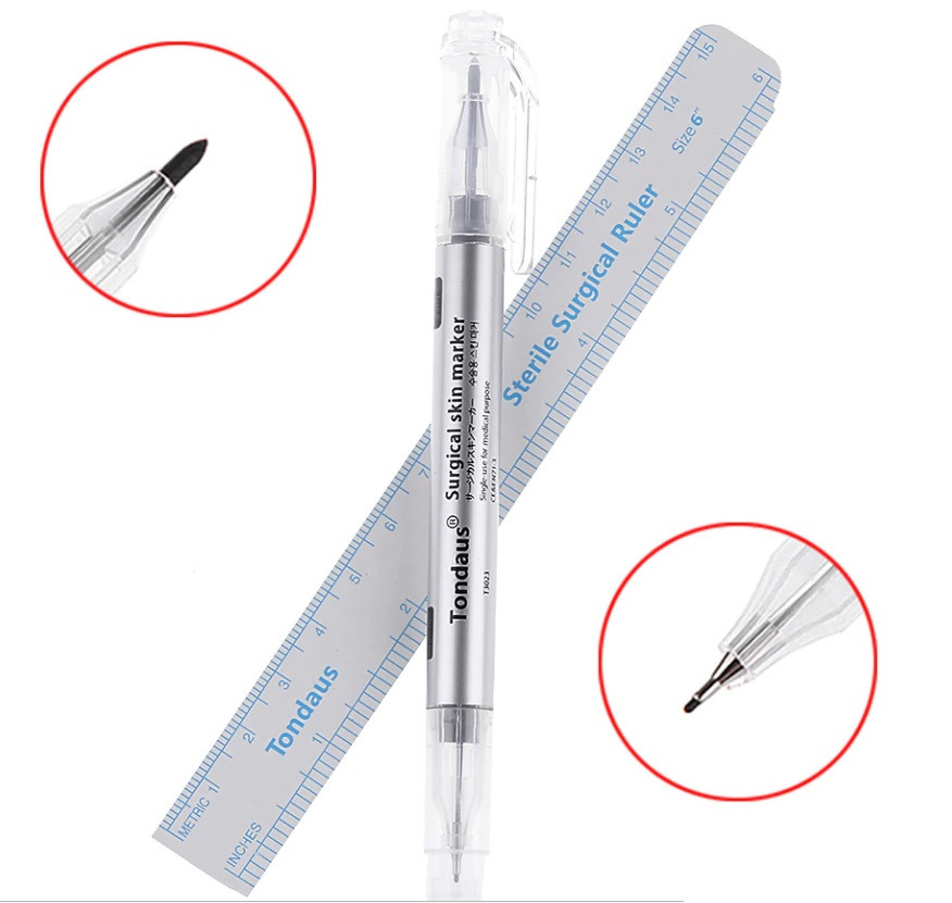 Маркер хірургічний стерильний двосторонній для розмітки, TondausTM, товщина пера 0,5 і 1 мм