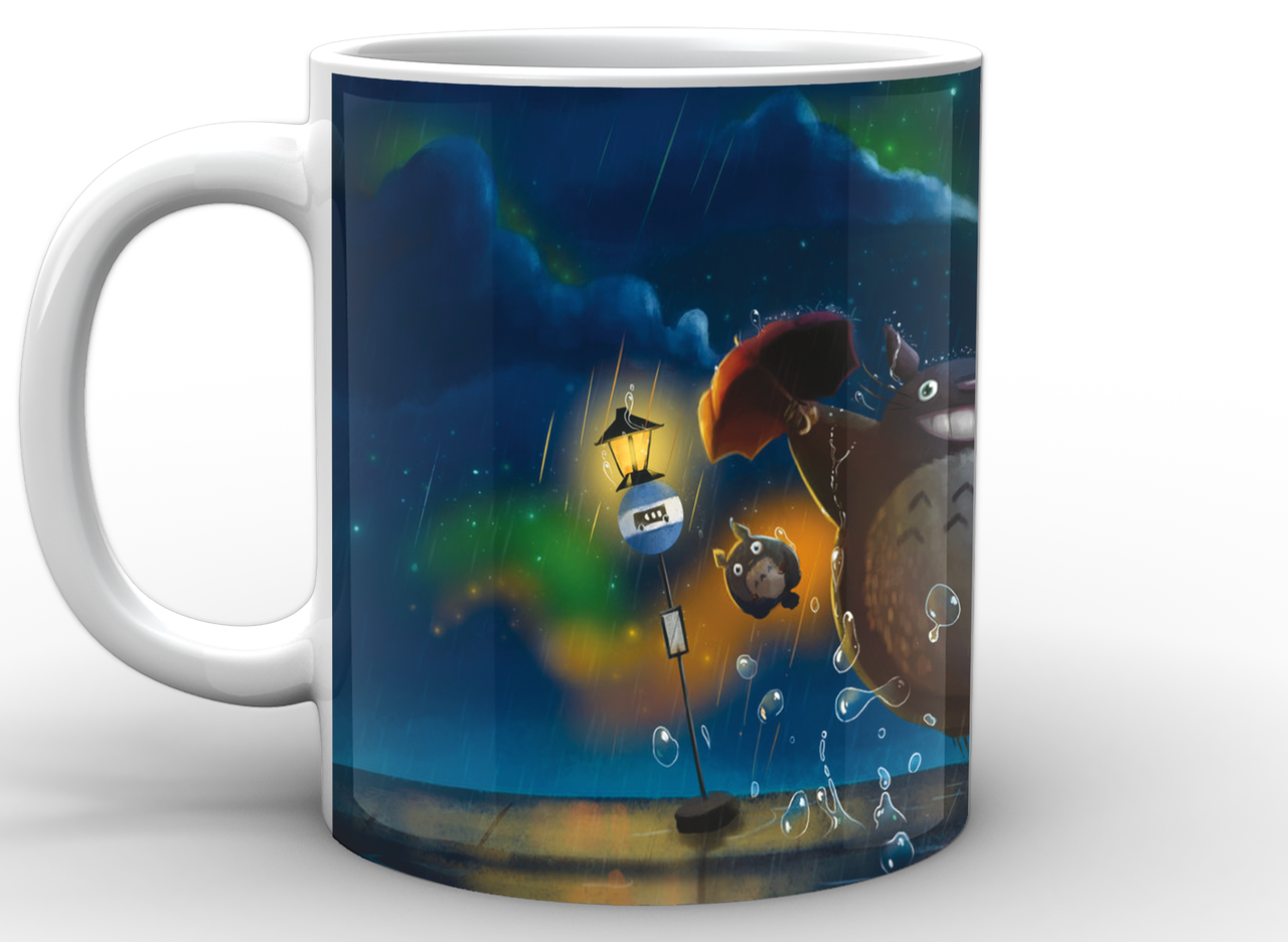 Кухоль Geek Land білий Мій сусід Тоторо My Neighbor Totoro Прогулянка під дощем NT.02.020, фото 1