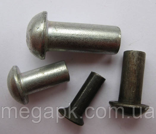 Заклепка стальная с полукруглой головкой Ф5х32-50: продажа, цена в ...