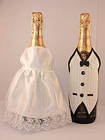 Украшение на шампанское "Жених и Невеста" №1
