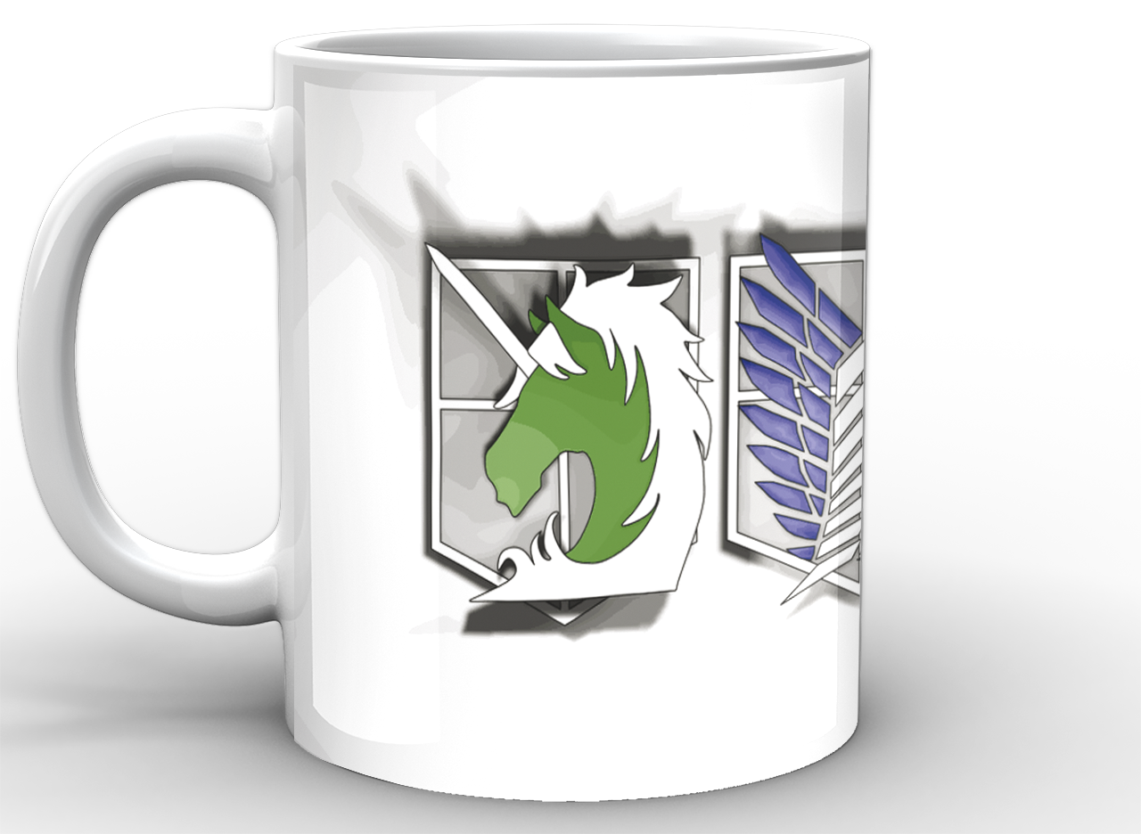 Кухоль Geek Land біла Атака Титанів Attack on Titan герби AT.02.010, фото 1