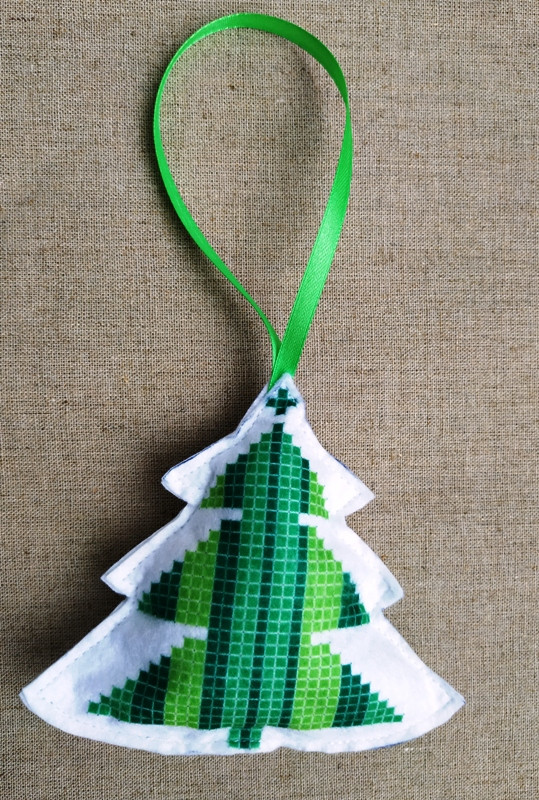 ШНФ-011. Пошита новорічна іграшка для вишивки бісером, фото 1