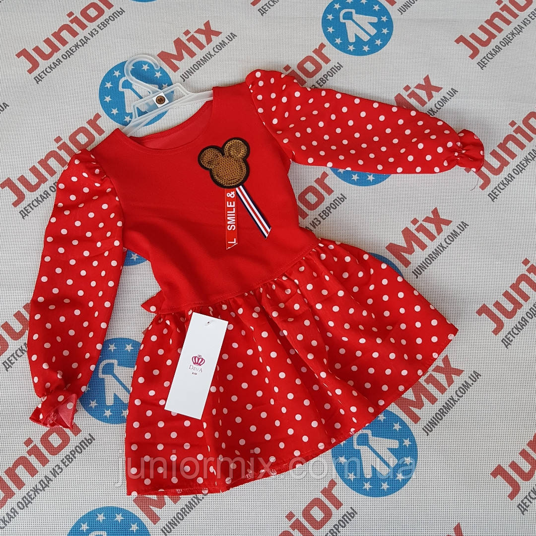 Дитяче плаття в горошок для дівчаток оптом DEVA