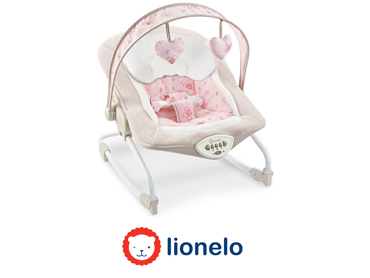 Шезлонг із вібрацією Lionelo Zoe Pink