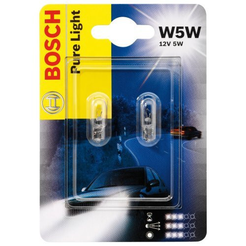 Комплект безцокольных ламп W5W 12V 5W (Pure Light) — Bosch - 1987301026