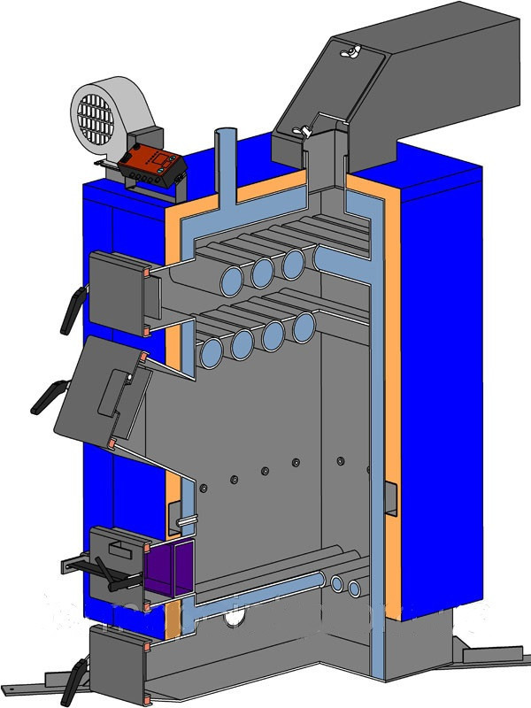Твердотопливный котел утилизатор Неус Вичлаз 31 квт - фото 6 - id-p69214145