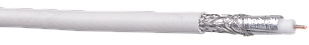 ITK Кабель зв'язку коаксіальний біметалевий RG6, 75 Ом, FPE, PVC, 305 м, білий