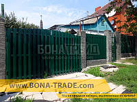 Ворота розпашні металеві для паркану з двостороннім зашивкою