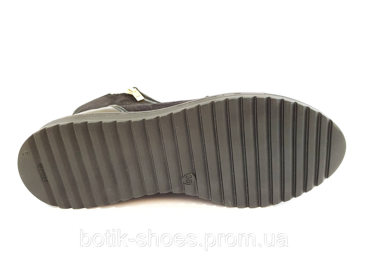Женские зимние замшевые ботинки на низком ходу повседневные удобные теплые 38 размер Amina Gold 713 2021 - фото 7 - id-p390912943