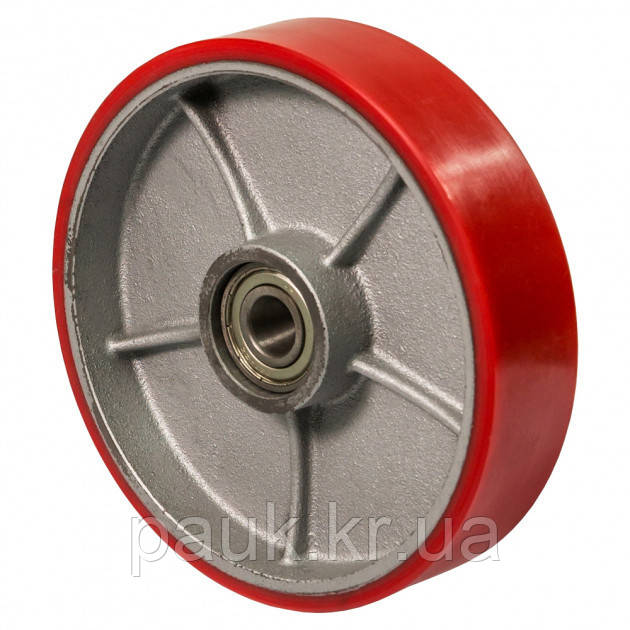 Колесо 55-201х50-B(серія 55) Ø 200мм, колесо для гідравлічних візків та рокл з кульковим підшипником, фото 1