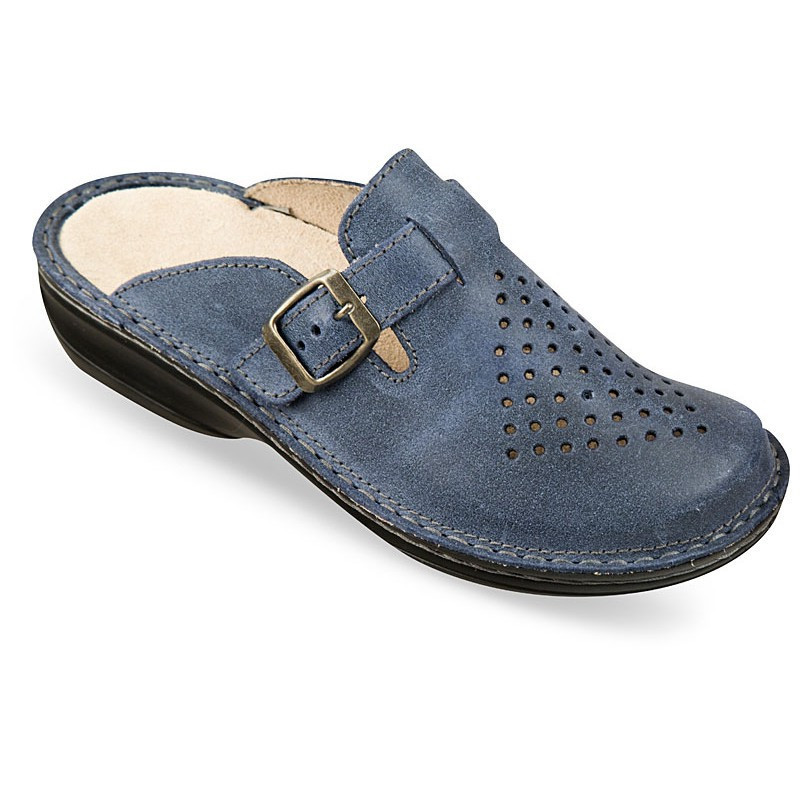 OrtoMed 3710 Сині, Пряжка — Жіночі ортопедичні капці для проблемних ніг, фото 1