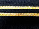 Гумка манжетная одинарна 8 см (т. синій з 2 - ма люрексовыми смугами золото) (арт. 20298), фото 2