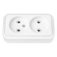 Розетка двомісна (термопласт)