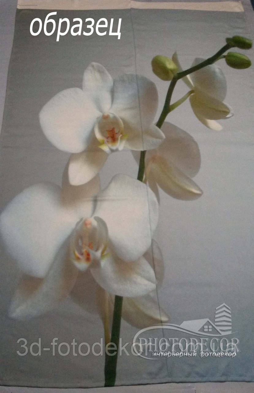 Фото Шторка для ванной "Гілочка білих орхідей" - ціна вказана за 1 м.кв. Читаємо опис! - фото 2 - id-p344211023