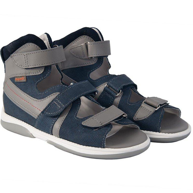 Дитячі ортопедичні босоніжки Memo Hermes 1DA Сіро-сині, фото 1