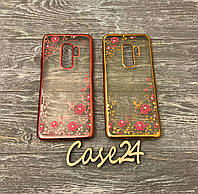 TPU чехол Rose со стразами для Samsung Galaxy S9 Plus (2 цвета)