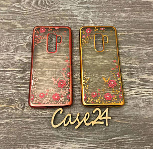 TPU чохол Rose зі стразами для Samsung Galaxy S9 Plus (2 кольори)