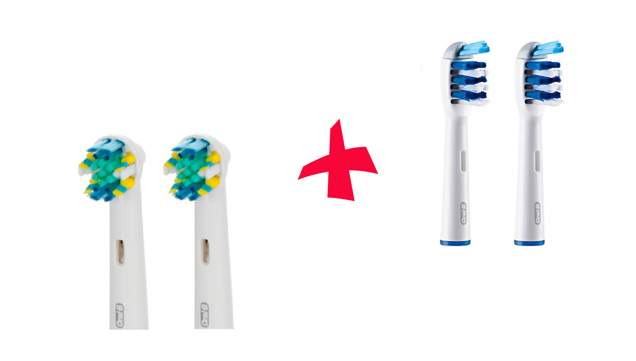 Насадки для зубної щітки ORAL-B 4 шт. (2 шт. Trizone, 2шт. Floss Action)