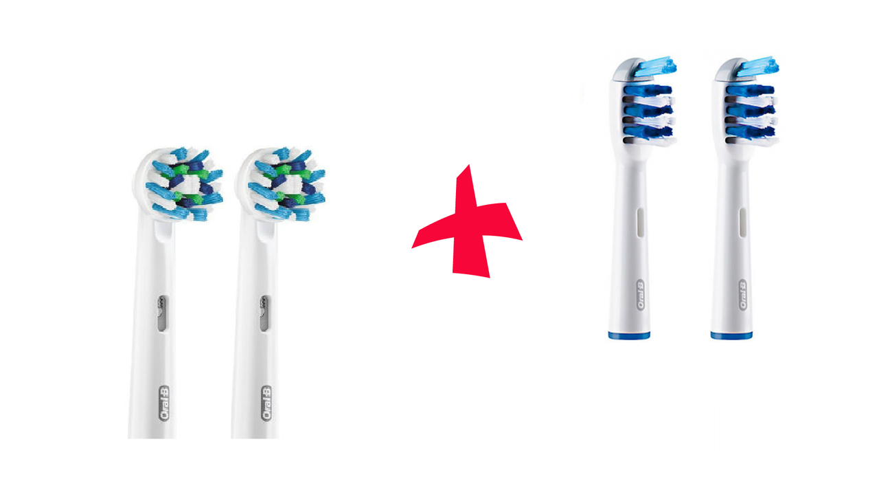 Насадки для зубної щітки ORAL-B 4 шт. (2 шт. Trizone, 2шт. Cross Action)