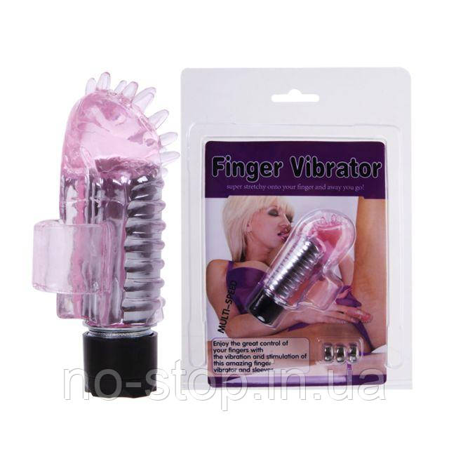 Ерекционное кільце Vibrating finger ring,Pink, фото 1