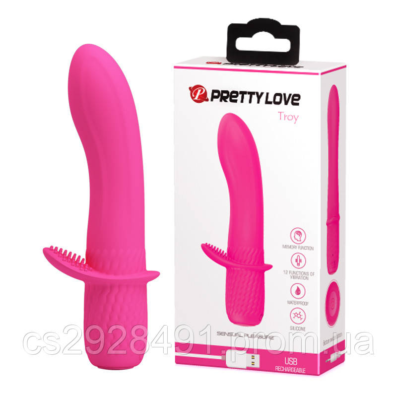 Вібратор PRETTY LOVE - TROY 12 FUNCTIONS USB PINK