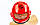Шолом для тхеквондо з пластиковою маскою DAEDO (червоний, р-р S-L), фото 3