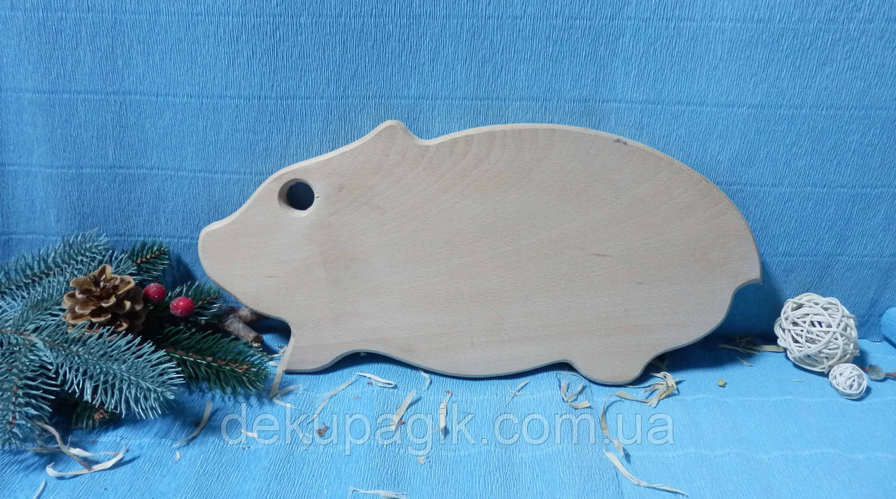 Заготівля Дощечка Свинка, 30*16см, бук, фото 1