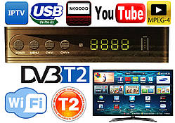 Тюнер T2 (цифровий ресивер,флешка, DVB-T2) IPTV, WIFI, Megogo, YouTube