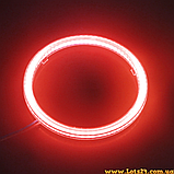 Ангельські очі COB LED 100 мм червоні на фари БМВ ВАЗ Мазда Форд Шевроле Кіа Нісан Опель УАЗ Рено Шкода BMW, фото 2