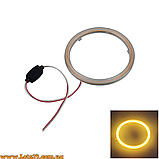 Ангельські очі для авто на мотоцикл бмв ваз гольф ланос сенс ауді шевроле шкода форд опель рено мазда тойота bmw cob 100мм жовті, фото 4