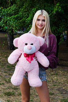 М'яка іграшка Ведмедик Рафаель 80 см Плюшева іграшка для коханої М'яка плюшева іграшка Ведмедик для дітей Рожевий