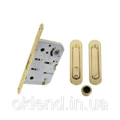 Ручка на раздв двері+механізм вж AGB KIT C полірована латунь
