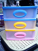 Комод пластиковий міні на 3 ящики виробництво Україна