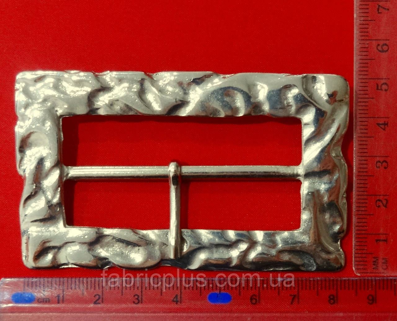 Пряжка застежка 60 мм металл, никель - фото 2 - id-p79796864