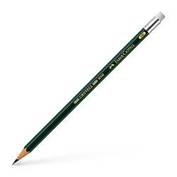 Олівець чорнографітний Faber-Castell CASTELL 9000 з гумкою, ступінь твердості НВ, 119200