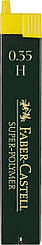 Грифель для механічного олівця Faber-Castell Super-Polymer Н (діаметр 0,35 мм), 12 штук у пеналі, 120311