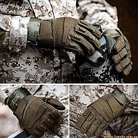 Тактичні армійські рукавички BLACKHAWK для стрільби полювання АТО Зелені