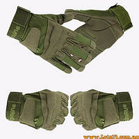 Тактические армейские перчатки BLACKHAWK для стрельбы охоты АТО Зеленые XL