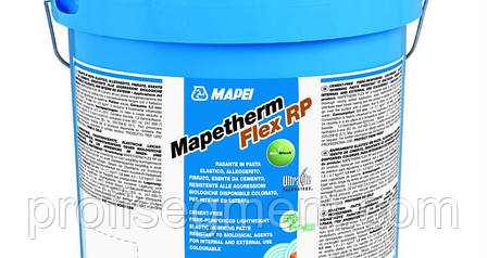 Армований фіброю полегшений розчин для вирівнювання Mapei Mapetherm Flex RP 0,5 mm/20кг,Харків, фото 2