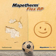 Армований фіброю полегшений розчин для вирівнювання Mapei Mapetherm Flex RP 0,5 mm/20кг,Харків, фото 2